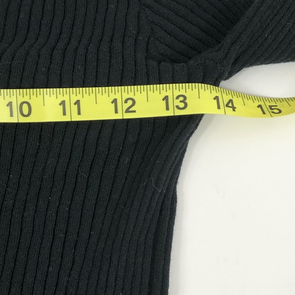 Sanctuary Ribbed Black Hi Low Tunic Sweater S - Picture 6 of 8